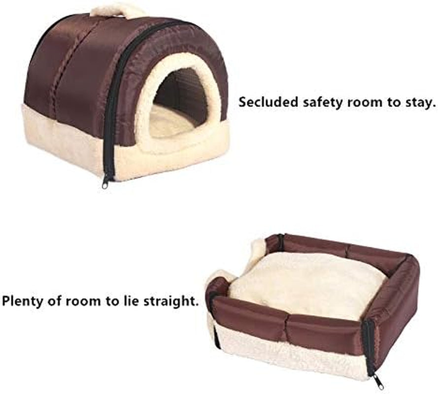 Indoor Dog House Warm Dog Bed, Plush Pet House Dog Cat Kennel with Removable Cushion Suitable for Small and Medium-Sized Dogs and Cats